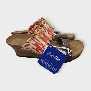 NWT Birkenstock Papillio Sandals Fall Leaves Floral Women's Sz 38 L 7